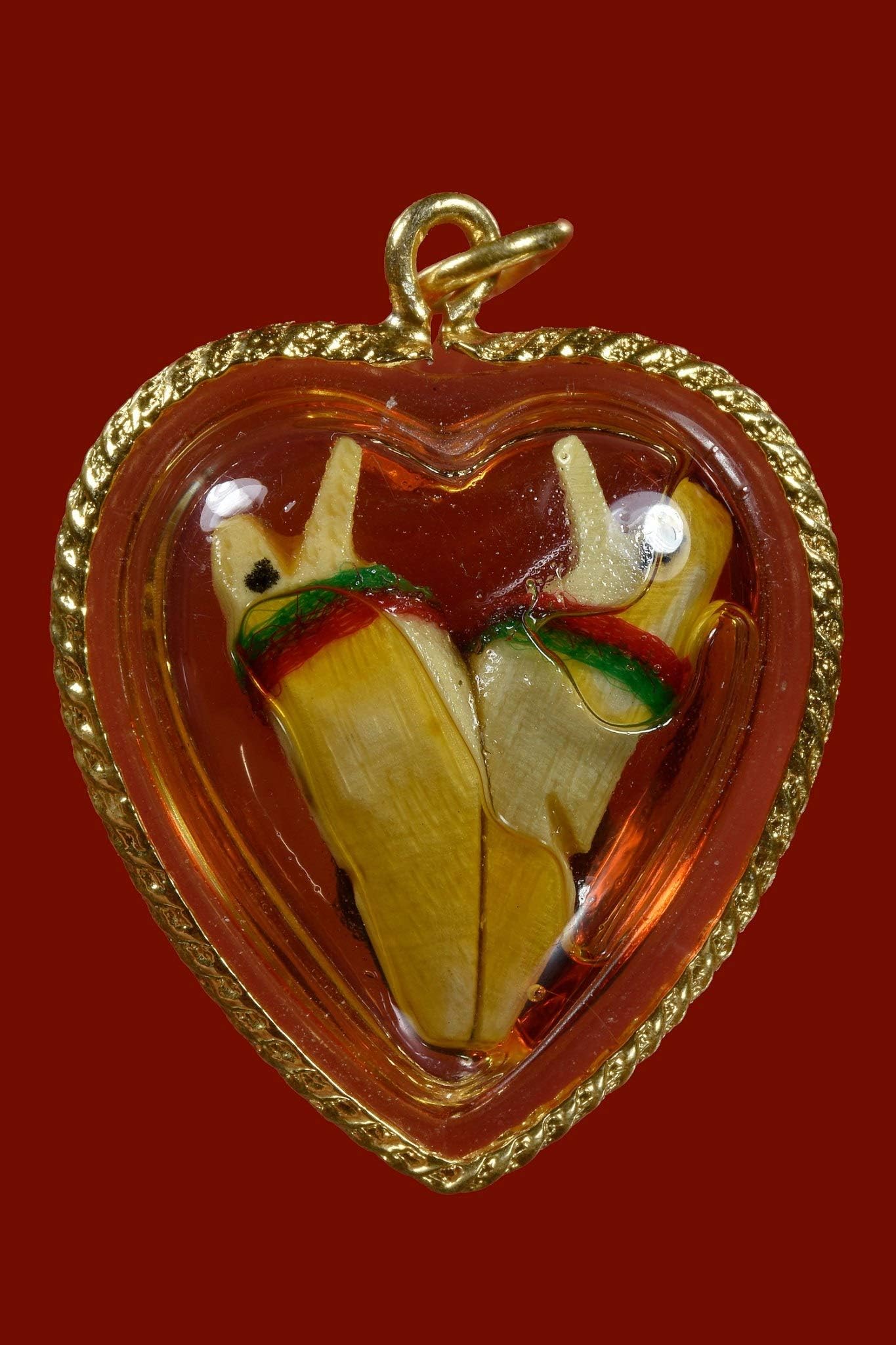 Salika Duo Lin Thong Amulet Charm Statue Sculptures Bless Magic Lucky Love Appeal Attraction Sacred Pendant Necklace + Premium Gift Box (#2)