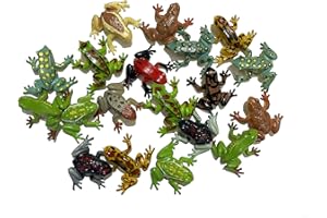 Plastic Frogs ToyRealistic Frog Toy Decorations Mini Vinyl Frogs Fun Rain Forest Character Toys Realistic Frog Figures Lifeli