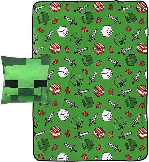 Amazon Com Jay Franco Minecraft Creeper Plush Pillow And 40 Inch