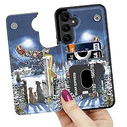 LETO Christmas Wallet Phone Case for Samsung Galaxy