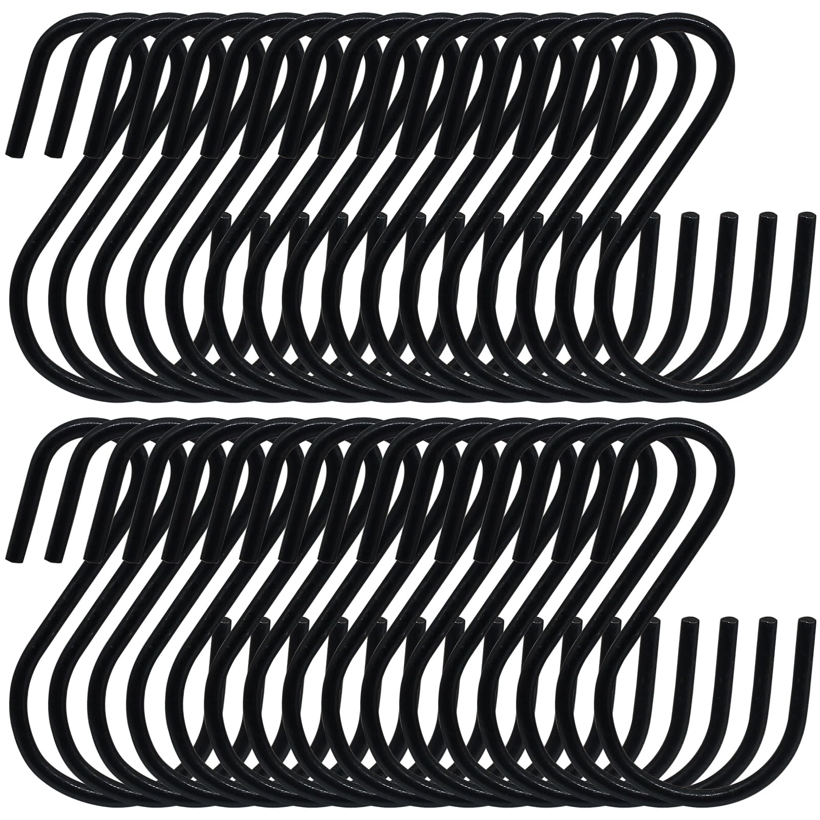 Photo 1 of Litoexpe 120pcs Mini S Hooks for Hanging Plants Clothes, Small S-Hooks Heavy Duty, Metal S Shaped Hooks, Black S-Shaped Hook, 1 Inch/26mm