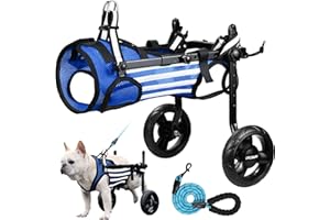 Lokshun 2024 Upgraded Dog Wheelchair for Back Legs Small Wheelchair for Dogs with Disabled Hind Legs Walking Dog Carts with Wheels
