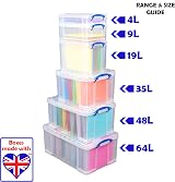 Really Useful Box 9 Litre Plastic Storage Clear 9CCB Brand view 9