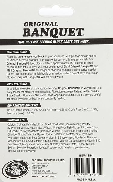 ZOO MED ORIGINAL BANQUET FEEDING BLOCK, 0.45-OUNCE