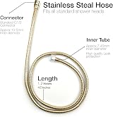 Xcel Home 1.2m Gold Leakproof Flexible Stainless Steel Anti-Kink Shower Hose view 4