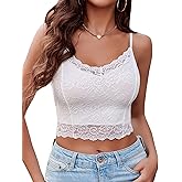 Avidlove Lace Bralette for Women Spaghetti Strap Tank Top V Neck Slim Basic Camisoles