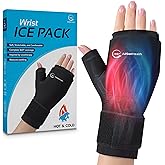 Wrist Ice Pack Wrap - Hot and Cold Gel Thumb & Hand Ice Pack Glove for Arthritis Relief | Microwavable & Freezer Safe, Dual Therapy for Carpal Tunnel, Tendonitis, Swelling, Targeted Relief for Hand