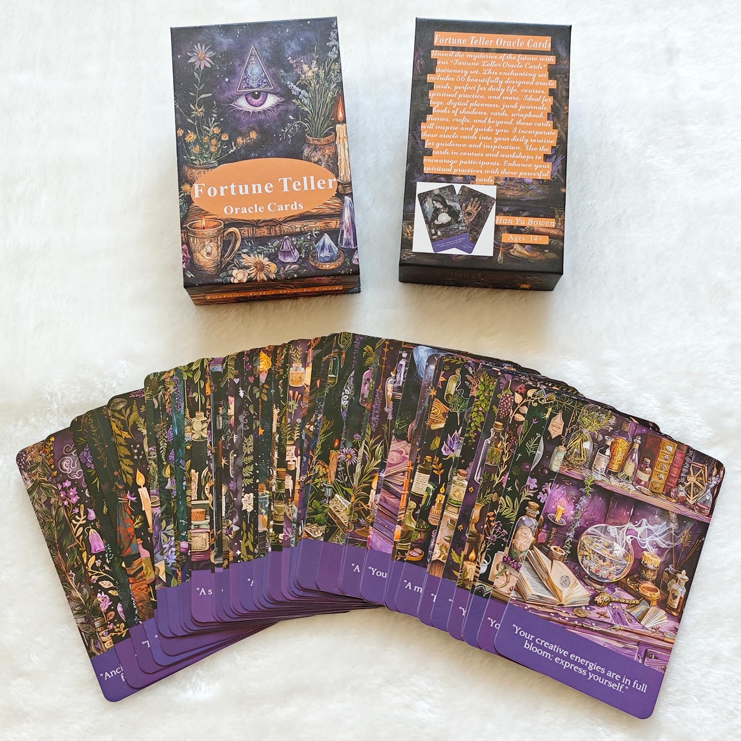 Fortune Teller Oracle cards: Explore and reveal the future, provide guidance and inspiration for daily life. Oracle tarot cards for beginners, Suitable for daily life, divination, spiritual practice