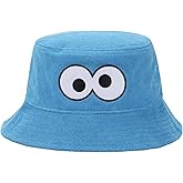 Sesame Street Cookie Monster Big Face Adult Blue Bucket Hat