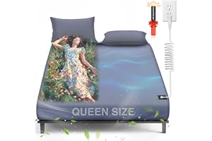 ASMRCAP Grounding Sheets Queen, 95% Organic Cotton+ 5% Pure Silver Fiber, Grounding Sheets with Grounding Cord, Bed Grounding Kit for Healthy Sleep Therapy [DeepGrey, Queen-60"x 80"x 13"]