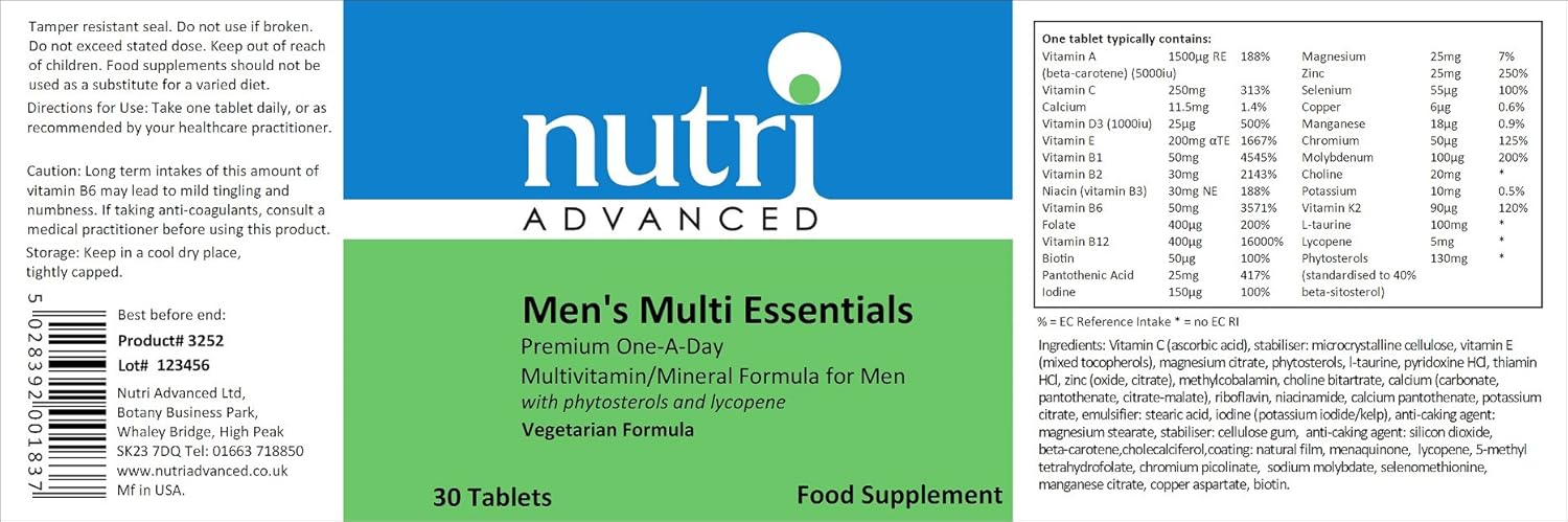 Metagenics Multi Essentials for Men Multivitamin - 27 Vitamins & Minerals for Men - Vegetarian and Vegan - 30 Tablets - Image 3