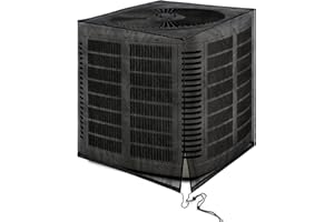 Aucanla Air Conditioner Cover for Outside Units，27.5" x 27.5" x 31.5" Full Mesh AC Cover，Central AC Unit Defender Cover for All Seasons,Protect from Leaves,Snow and Weeds