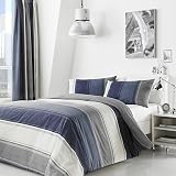 Fusion Betley Classic Wide Stripe Duvet Cover Set Double Blue view 3