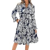 BTFBM Women Spring Dresses 2026 Floral V Neck Long Sleeve Tiered Ruffle Boho Swing Flowy A-Line Mini Dresses Vacation