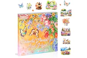 Dwpetzo 30 Sheets Precut Colorful Garden Landscape Stickers Book for Junk Journal Supplies, Transparent PET Stickers for Journaling, Scrapbooking, Bujo, Collage, Card Making