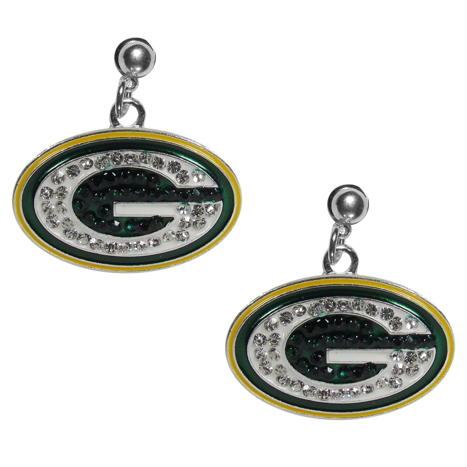 Siskiyou NFL Womens Crystal Stud Earrings