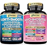 Parrox Cortisol & Myo-Inositol Supplement Bundle, Soothe & Smooth Bundle, 13-in-1 Cortisol Balance, Magnesium, Ashwagandha, L-Theanine, D-Chiro Inositol, Folate, Berberine, Chasteberry (150 Capsules)