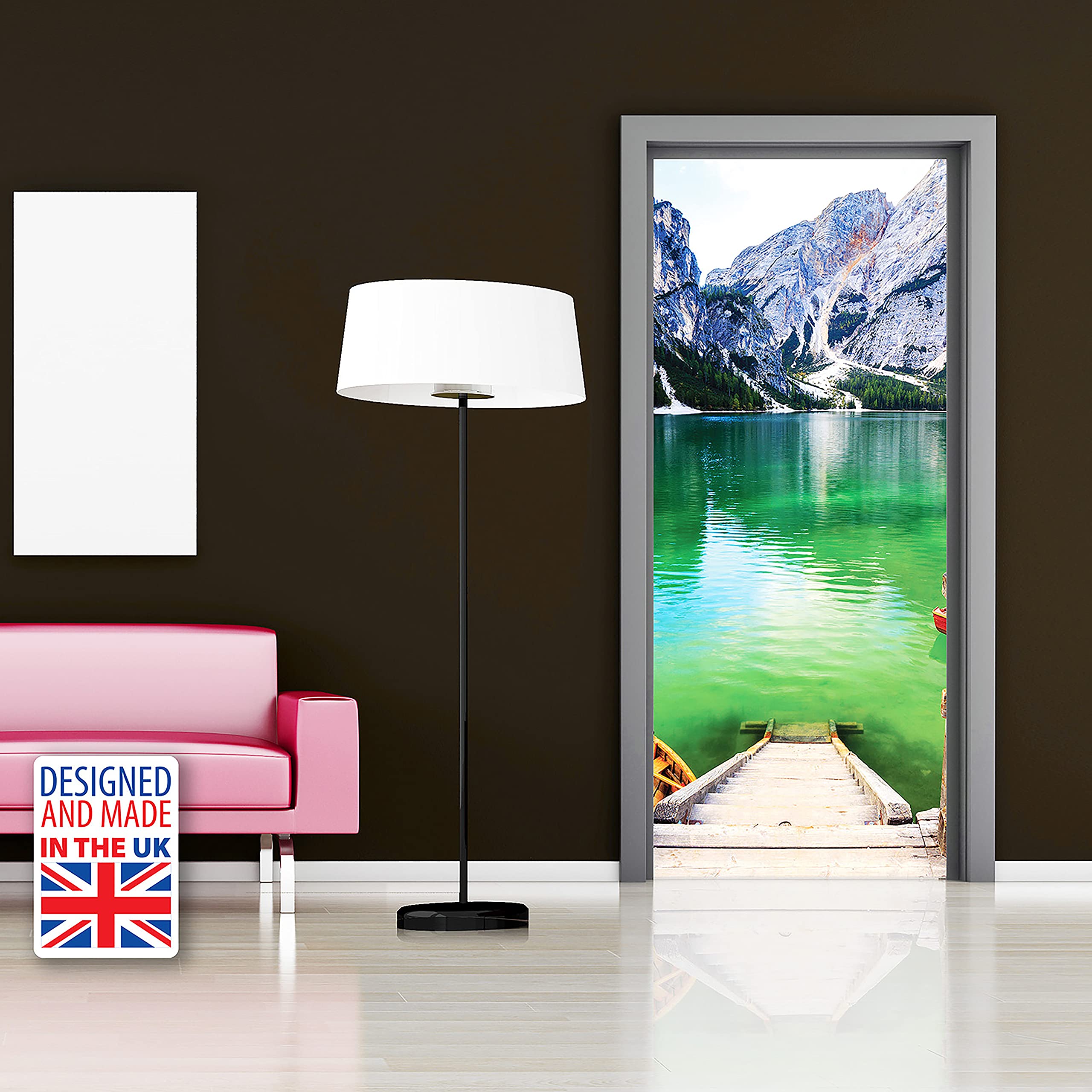 WALPLUS Mountain Landscape Wall Sticker, Vinyl, Multi-Colour, 103 x 5.4 x 5.4 cm