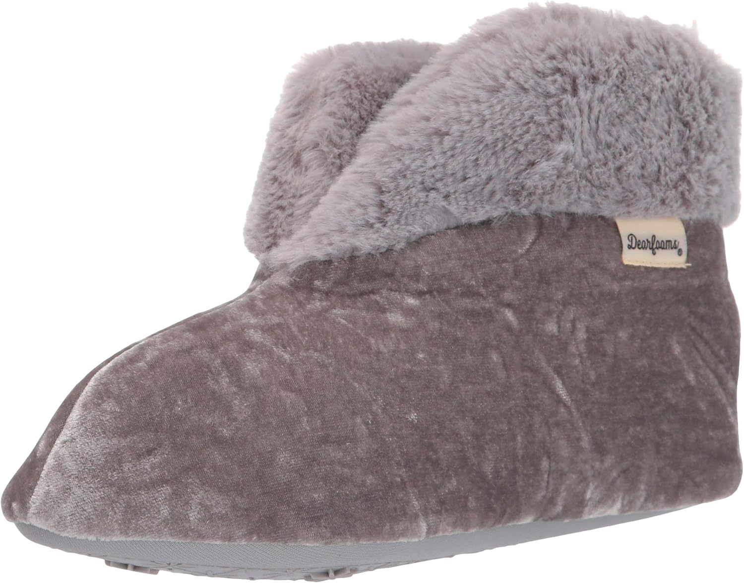 Dearfoams Women's Sadie Embossed Velour Bootie Slipper Amazon.ca