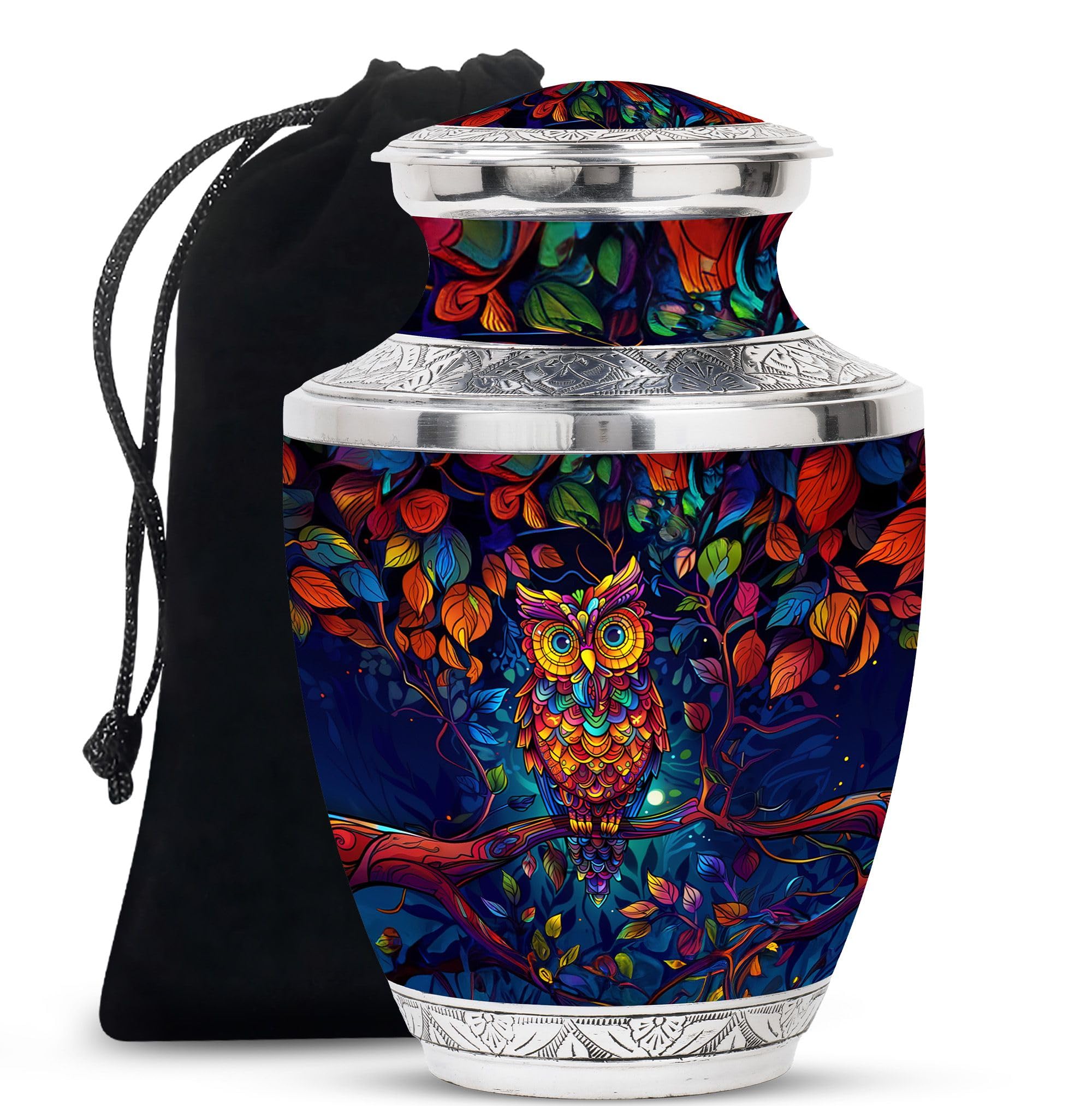 Photo 1 of JAGSHASHI Owl Urn - Adult Female Cremation Urn - Funeral Urn (10 inch Pack of 1)