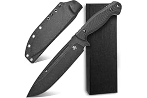 Sitivien ST27 Fixed Blade Knife 8mm Thick Sleipner Brushed Steel Blade Two Tone G10 Handle Full Tang EDC Fixed Knifes for Outdoor Camping Hunting Working