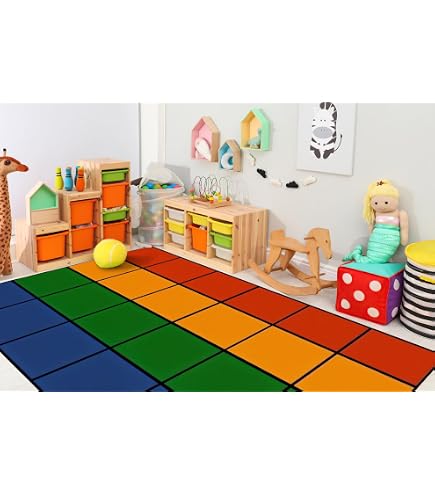 Tappeto Per Bambini Nature's Colors Seating - Dimensioni 7'6 X 12' - Antimicrobico E Resistente