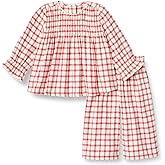 Amazon Essentials x Sofia Grainge Toddler and Baby Girls' Long Sleeve Flannel Set