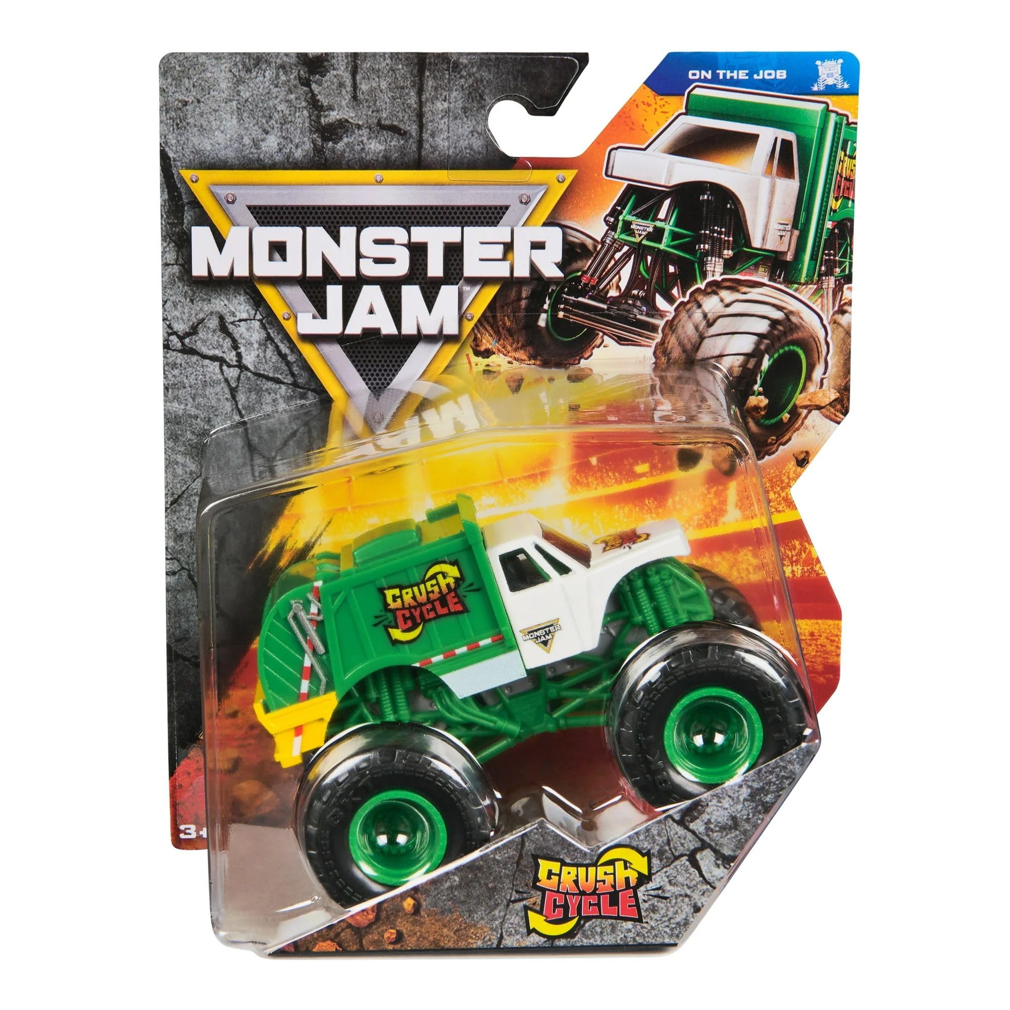 Monster Jam 2025 Official 1:64 Diecast Truck Series 42 On The Job Crush Cycle