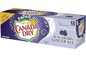 DR PEPPER Canada Dry Blackberry Ginger Ale,12 Fl Oz (Pack of 12)