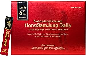 KWANGDONG Premium Korean Red Ginseng Extract - 6-Year Grown, High Ginsenoside Concentration for Immune Support, Fatigue Relief, and Energy Boost - 30 Convenient Daily Packs