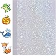 Holographic Sticker Paper, 24 Sheets Transparent Holographic Laminate Vinyl Sheets Self Adhesive, Clear Overlay Lamination Sticker Film for Stickers DIY Crafts, Dots Patterns - 8.5x11 Inch