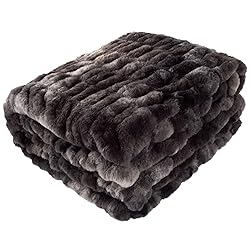 Lavish Home Oversized Ruched Faux Fur Blanket