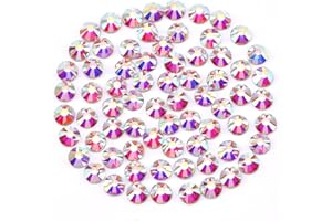 Novani Rhinestones 1440pcs SS20 Glass Rhinestones Crystal Flatback Gemstones for Crafts Nails Makeup Bags and Shoes Decoration（SS20, Crystal AB）
