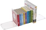 Osco Acrylic Bookends with Clear Rubber Pads Non Slip 6 Pair H10.2 x W8 x D10 cm view 3