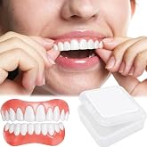 Dentures for Men and Women, Custom Upper &amp; Lower Smile | Reusable False Teeth Cosmetic Smile Coverage, Silicone Veneers Teeth, Easy Use and Show Confident Smile in Minutes