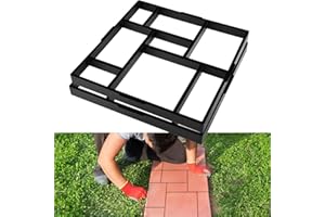 Nosiny 2 Pcs 20 x 20 x 1.8 Plus Size Walk Maker Reusable Concrete Path Maker Molds 8 Grid Concrete Molds and Forms for Stepping Stone Paver Lawn Patio Yard Garden DIY Walkway Pavement Paving Moulds