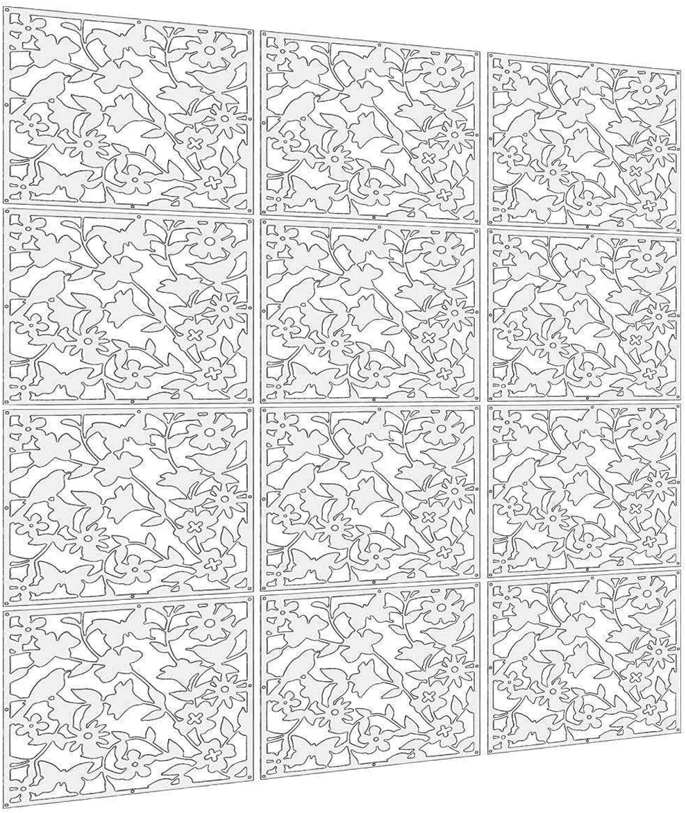 LRZCGB Hanging Room Divider,12pcs PVC Hanging Screen Panel for Decorating Living,Dining,Study and Sitting-room,Hotel and Bar(12