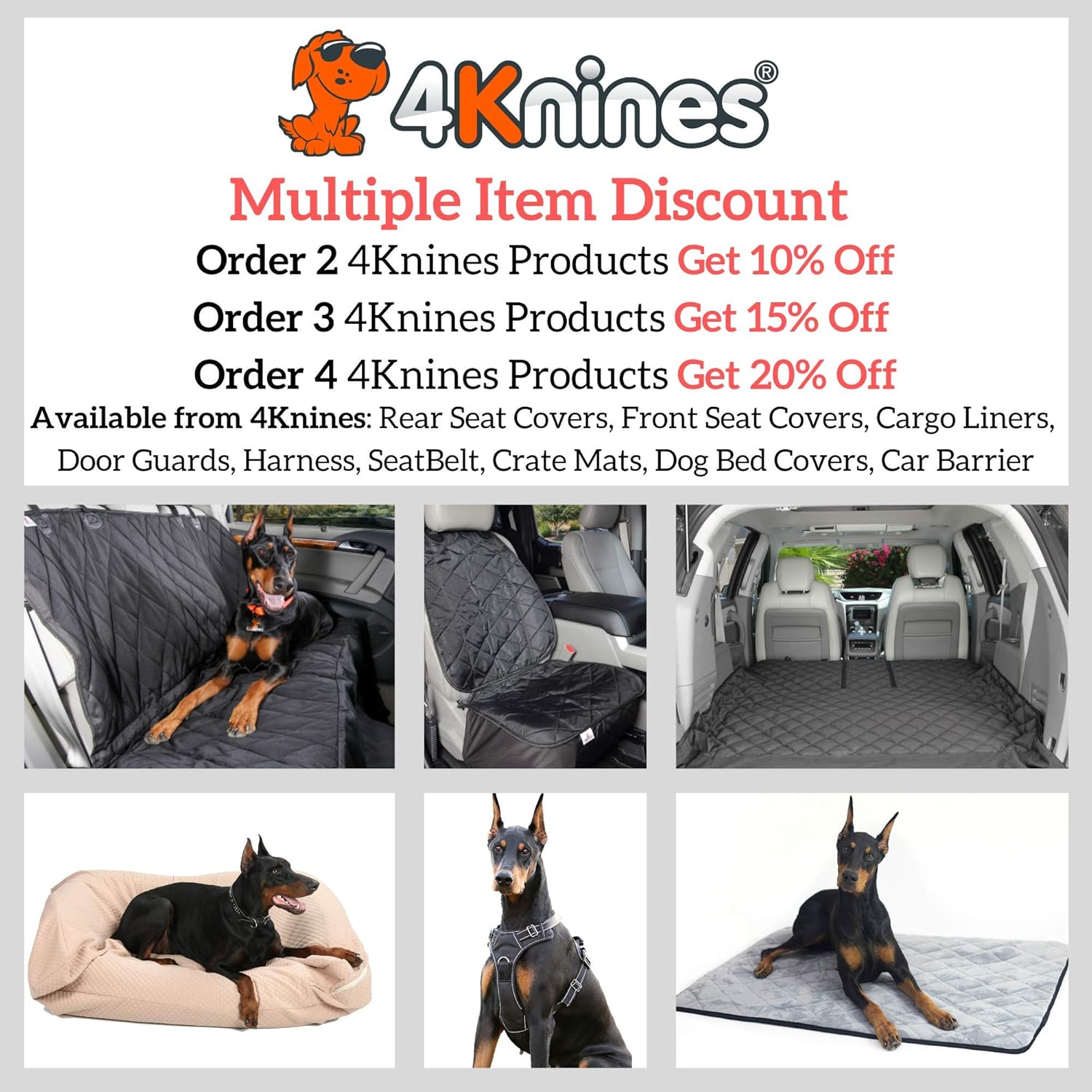 4Knines Luxury Dog Bed Cover, USA Based, Premium Durable Quilted Water-Proof Heavy Duty Material, Large, Tan : Pet Supplies