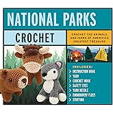 National Parks Crochet Kit: Crochet the Animals and Icons of America's Greatest Treasure - Includes: Instruction Book, 4 Colors of Yarn, Crochet Hook, Safety Eyes, Yarn Needle, Stuffing