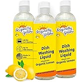 Originally Yellow USA Made Lemon Natural Dish Soap | Hypoallergenic Soap Great For Sensitive Skin as well as Pet & Baby Safe | Bulk 3 Pack