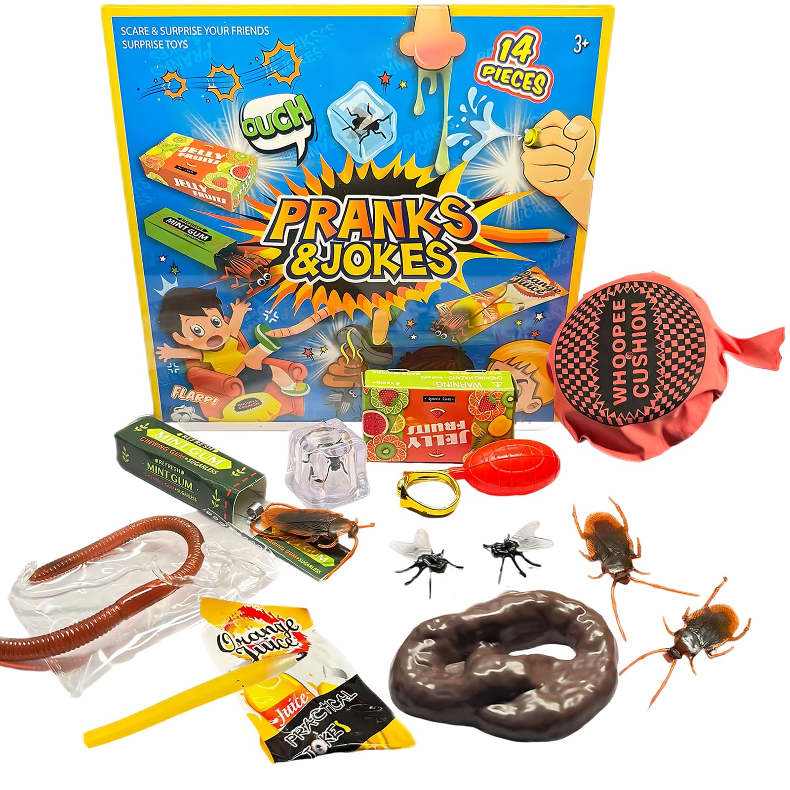 Pranks for Adults, Prank Kit with Fun Practical Jokes, Prank Set for Parties, Family Gatherings, and Game Nights, Prank Gift Box for Teens and Adults
