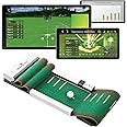 InBirdie Tempo Putting mat with a Digital Feedback on Putting Swing Tempo and Distance and Direction, Free Fun Game app, Putting Green Training aid
