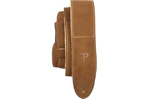 P PERRI'S LEATHERS LTD. Perri's Leathers, Suede Guitar Strap, Sheepskin Pad, Anti-Slip, Classic, Suitable for Each Level, Standard Size, 41" to 56" Inches Compatible with All Button Lock Systems