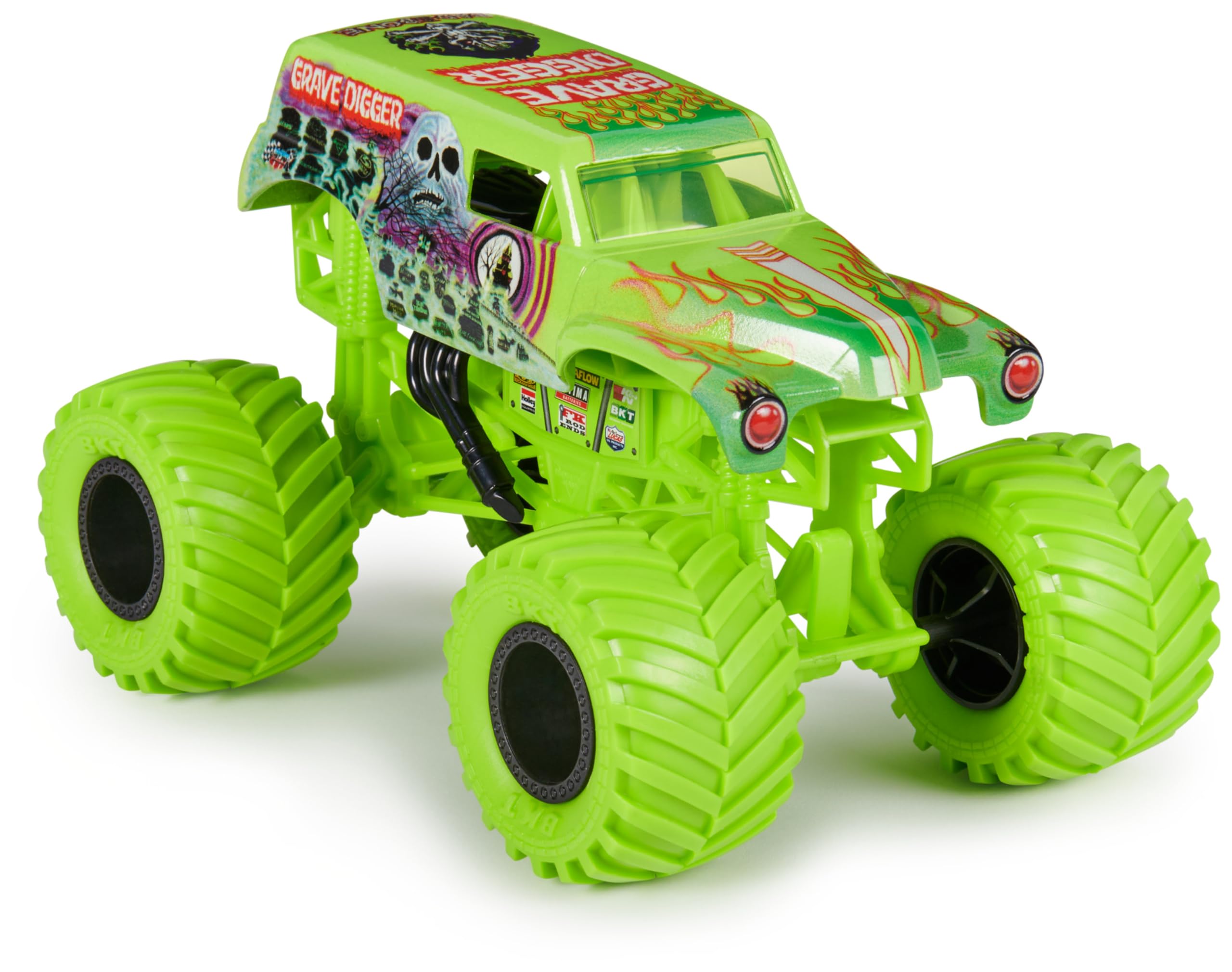 Monster Jam, Grave Digger Monster Truck, detailreiches Metall-Spritzguss-Fahrzeug zum Spielen und Sammeln im Maßstab 1:24, Spielzeug für Kinder ab 3 Jahren 3