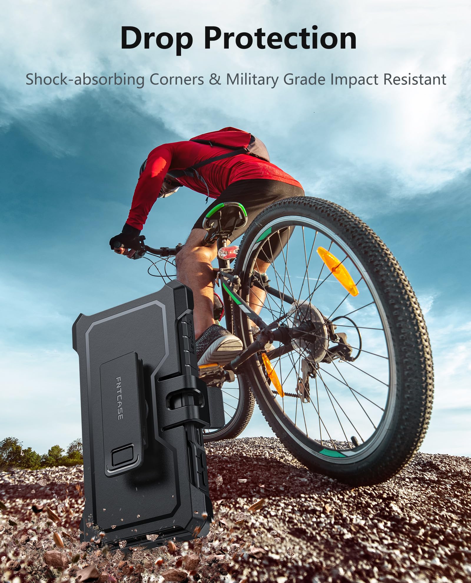 FNTCASE for Samsung Galaxy A15-5G Case: Rugged Protective Phone Cases with Kickstand & Holster | Military Grade Shockproof Protection Sturdy Heavy Duty Drop Proof Hard Covers 6.5 inch Black