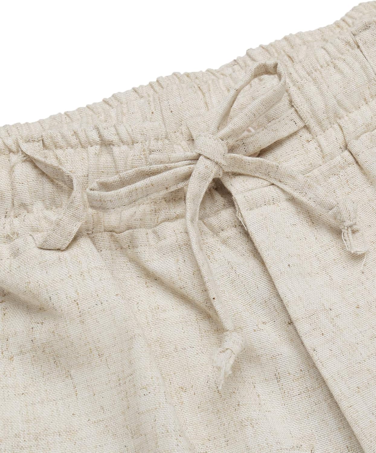 COOFANDY Men's Linen Pants Casual Elastic Waist Drawstring Yoga Beach Trousers: Clothing