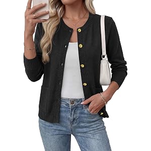 BTFBM Fall Cardigan Sweaters for Women Lightweight 2026 | Long Sleeve Button Down Open Front Cardigan, Soft Knit Pullover, Tr