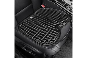 Tsmertor Car Seat Cushion Memory Gel Seat Cushion - Perfect for Driving, Working & Relaxing - Large Gel Chair Cushions for Wheelchair, Car & Office - Waterproof & Durable - Relieves Back & Hip Pain