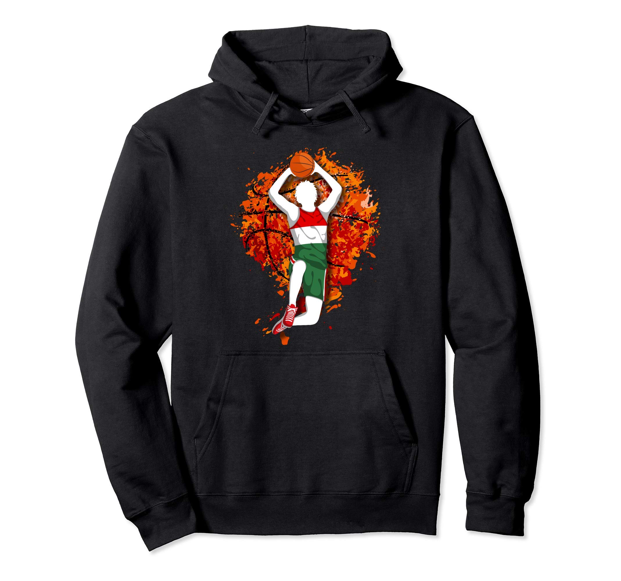 Hungary Basketball Hungarian National Flag Slam Dunk Sport Pullover Hoodie