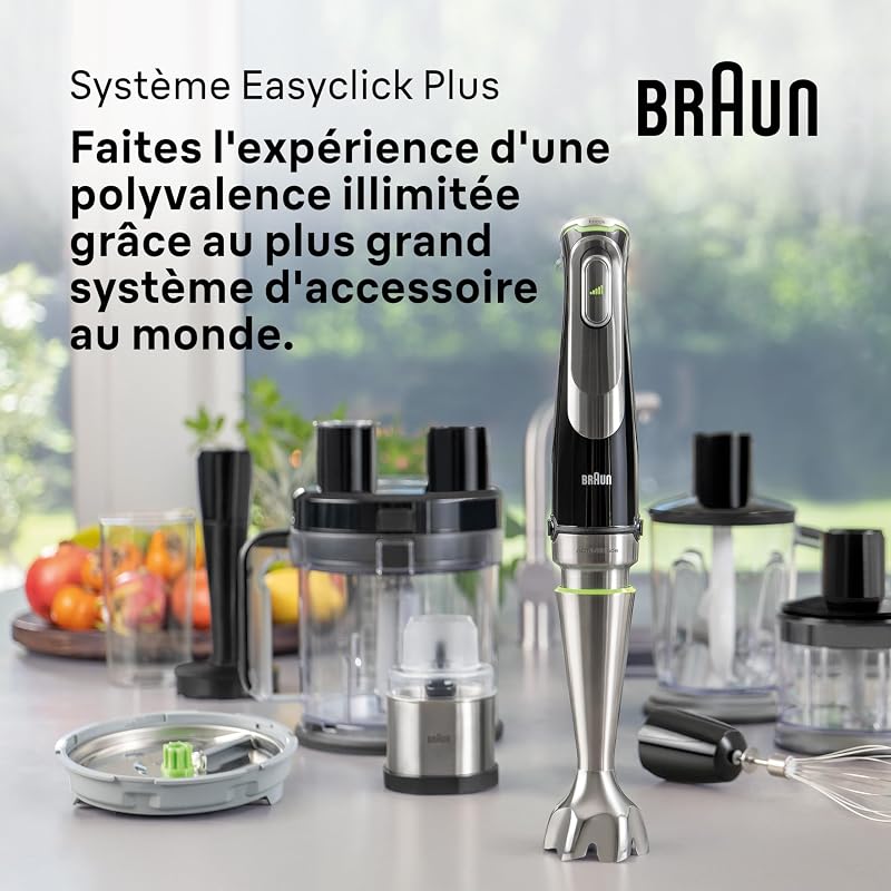 MultiQuick 9 - Mixeur Plongeant 1200W avec Bol Mixeur 1250ml Noir